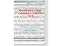 Gramatika a korpus / Grammar & Corpora 2005