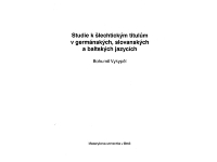 Studie k šlechtickým titulům v germánských, slovanských a baltských jazycích (Etymologie jako pomocná věda historická)