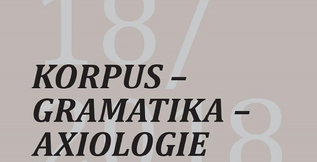 Vyšlo 18. číslo časopisu Korpus – gramatika – axiologie