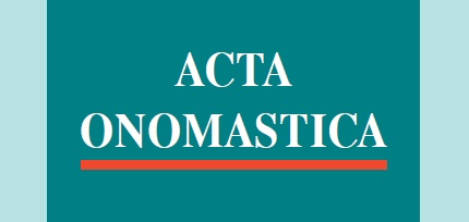 Vyšel časopis Acta onomastica 2/2024