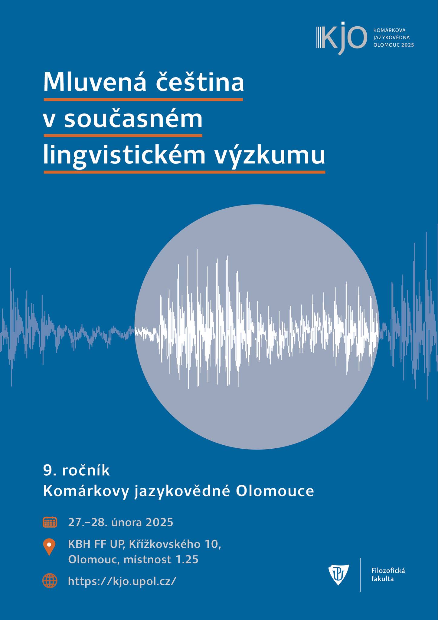 Pozvánka na 9. ročník konference Komárkova jazykovědná Olomouc